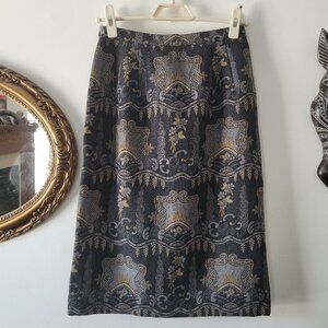 Vintage  straight midi skirt 100% WOOL